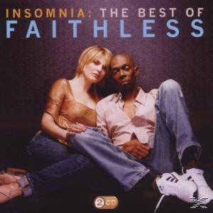 Albumcover von 'Insomnia: The Best of Faithless'. Zeigt eine Frau und einen Mann, die nah beieinander sitzen.