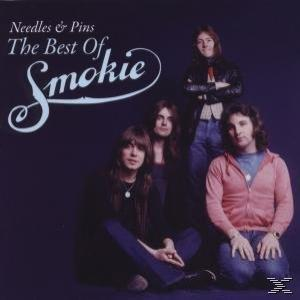 Albumcover. Band Smokie. Gruppenfoto auf dunkelblauem Hintergrund.