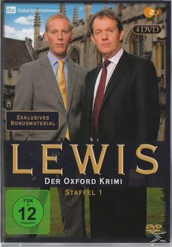 DVD-Cover: Zwei Männer in Anzügen stehen vor einem Gebäude. Das Wort 'LEWIS' steht in großen Buchstaben.