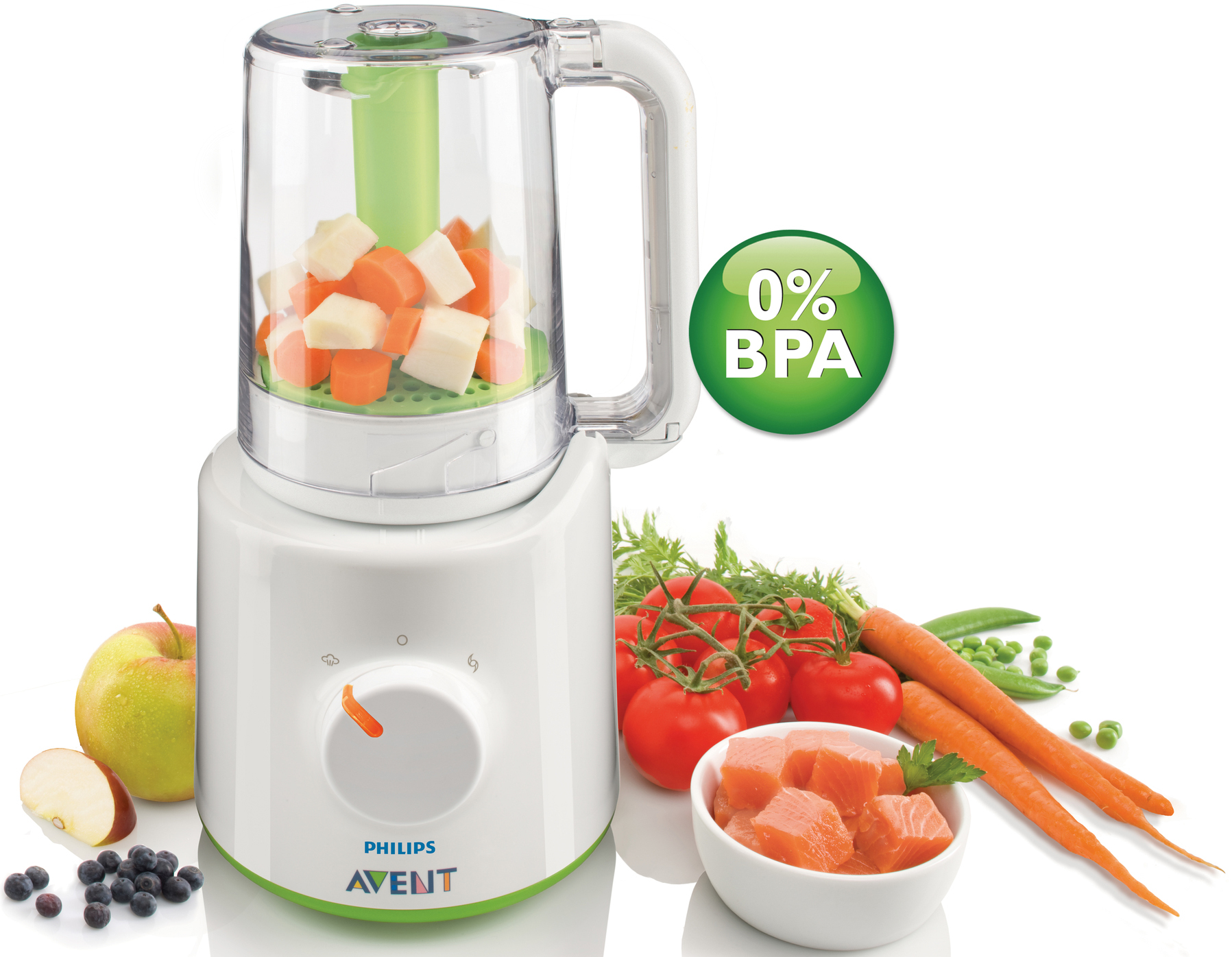PHILIPS Avent Dampfgarer und Mixer SCF870/20 inkl. leckerer, altersgerechter Rezeptideen