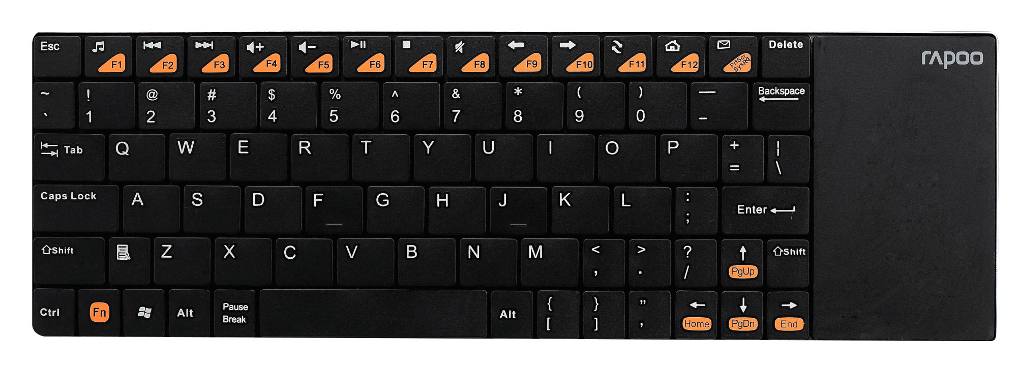 Teclado inalámbrico - Rapoo e2700, mini teclado, wireless, color negro