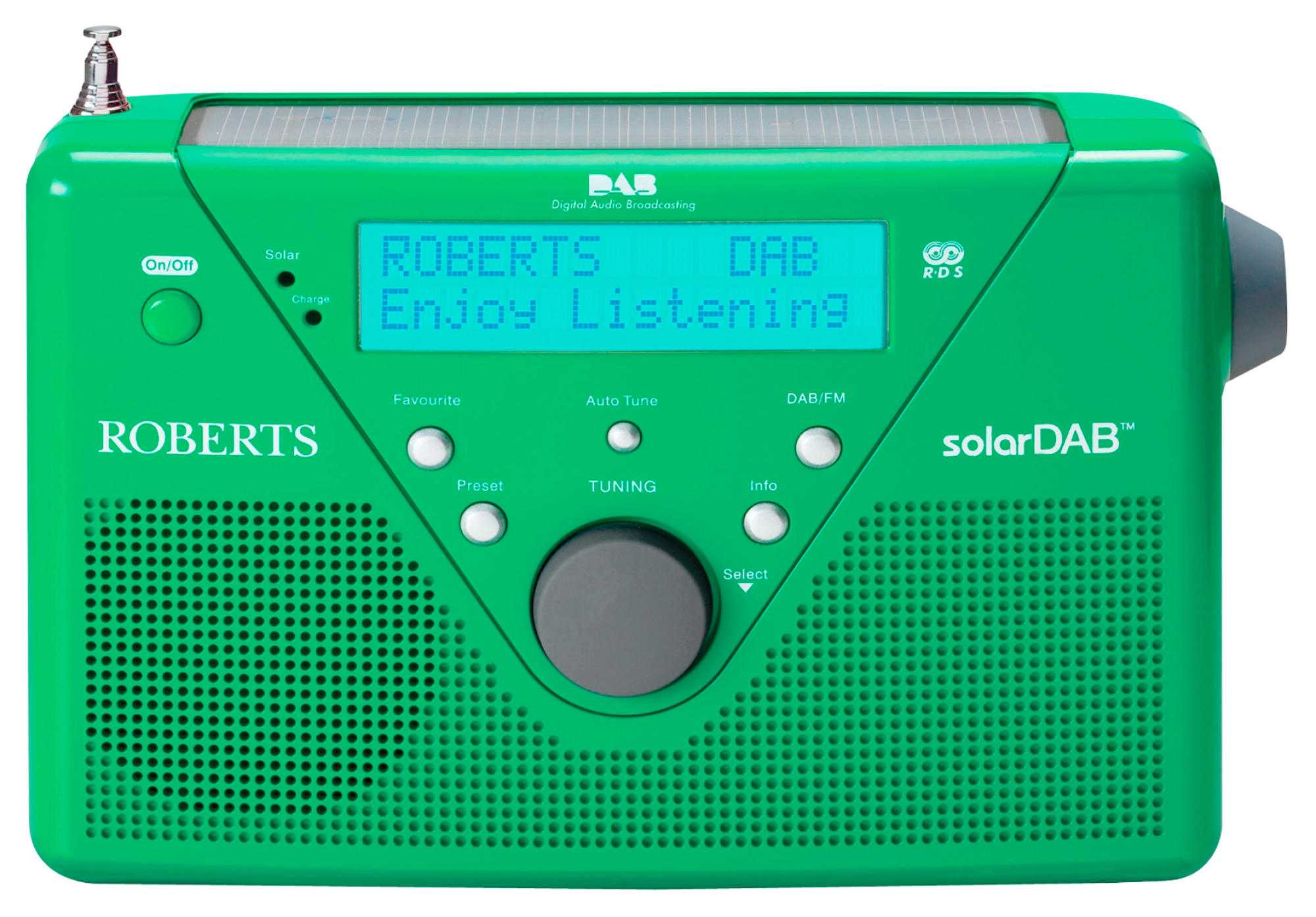 Radio, DAB+ ROBERTS Grün 2 solarDAB Digital,