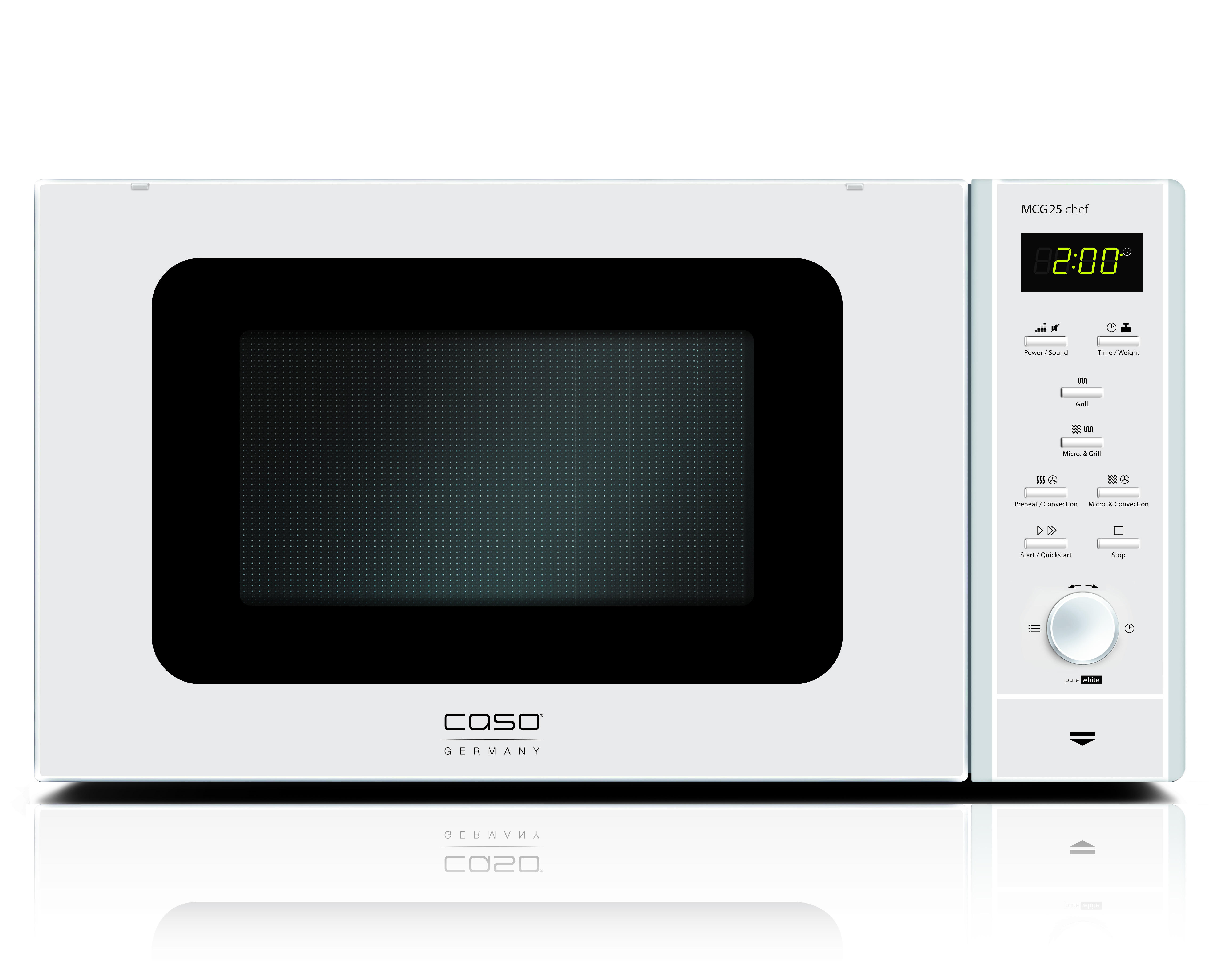 CASO MCG25 Chef pure white, Mikrowelle (Grillfunktion)