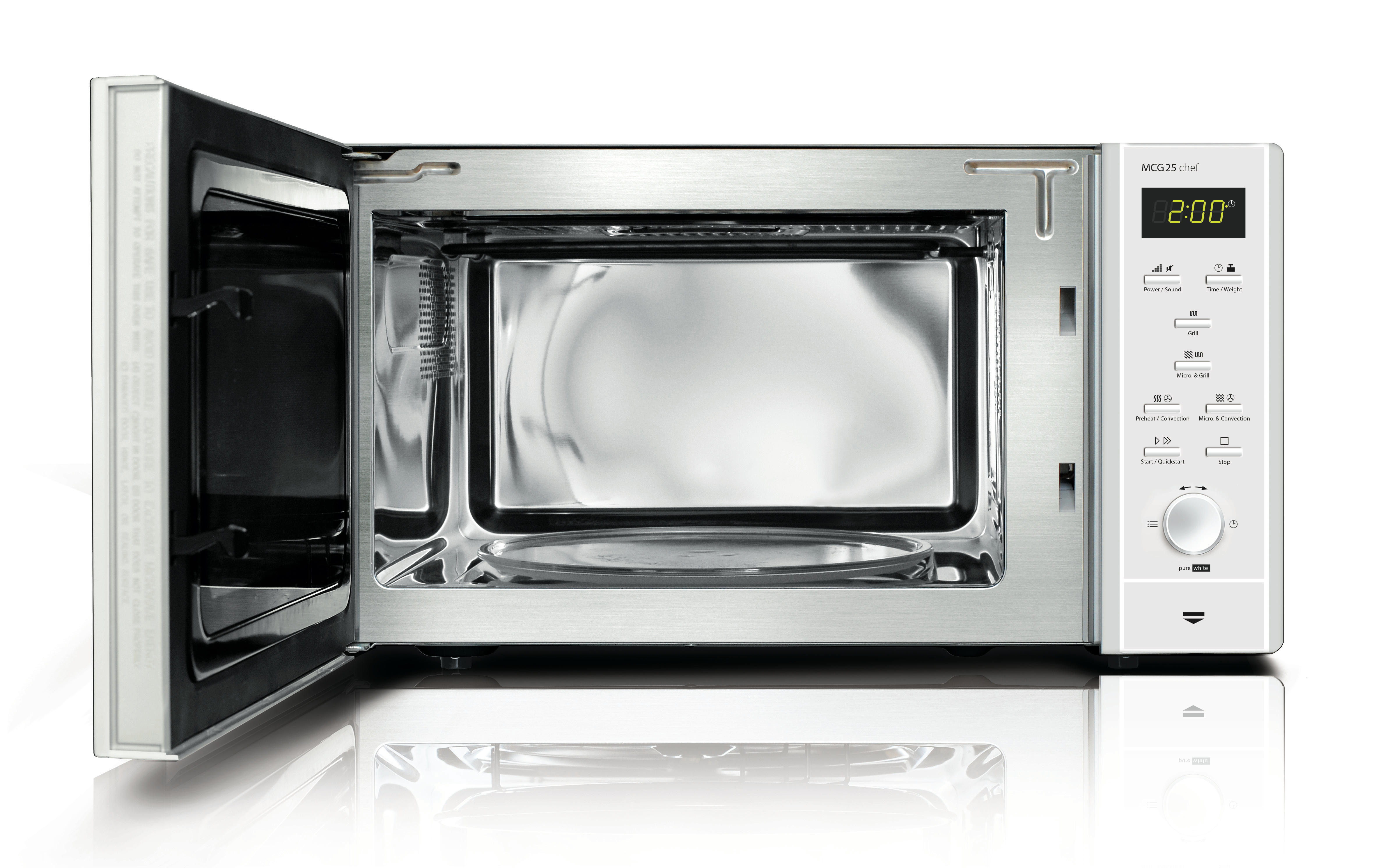CASO MCG25 Chef pure white, Mikrowelle (Grillfunktion)