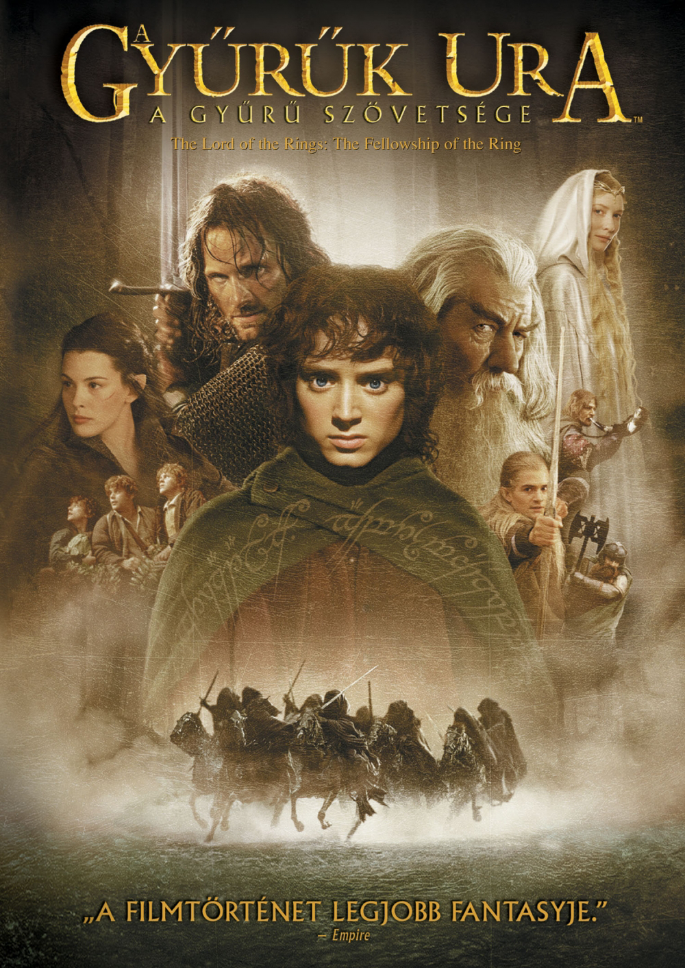 Filmplakát: Gyűrűk Ura, emberek csoportja.