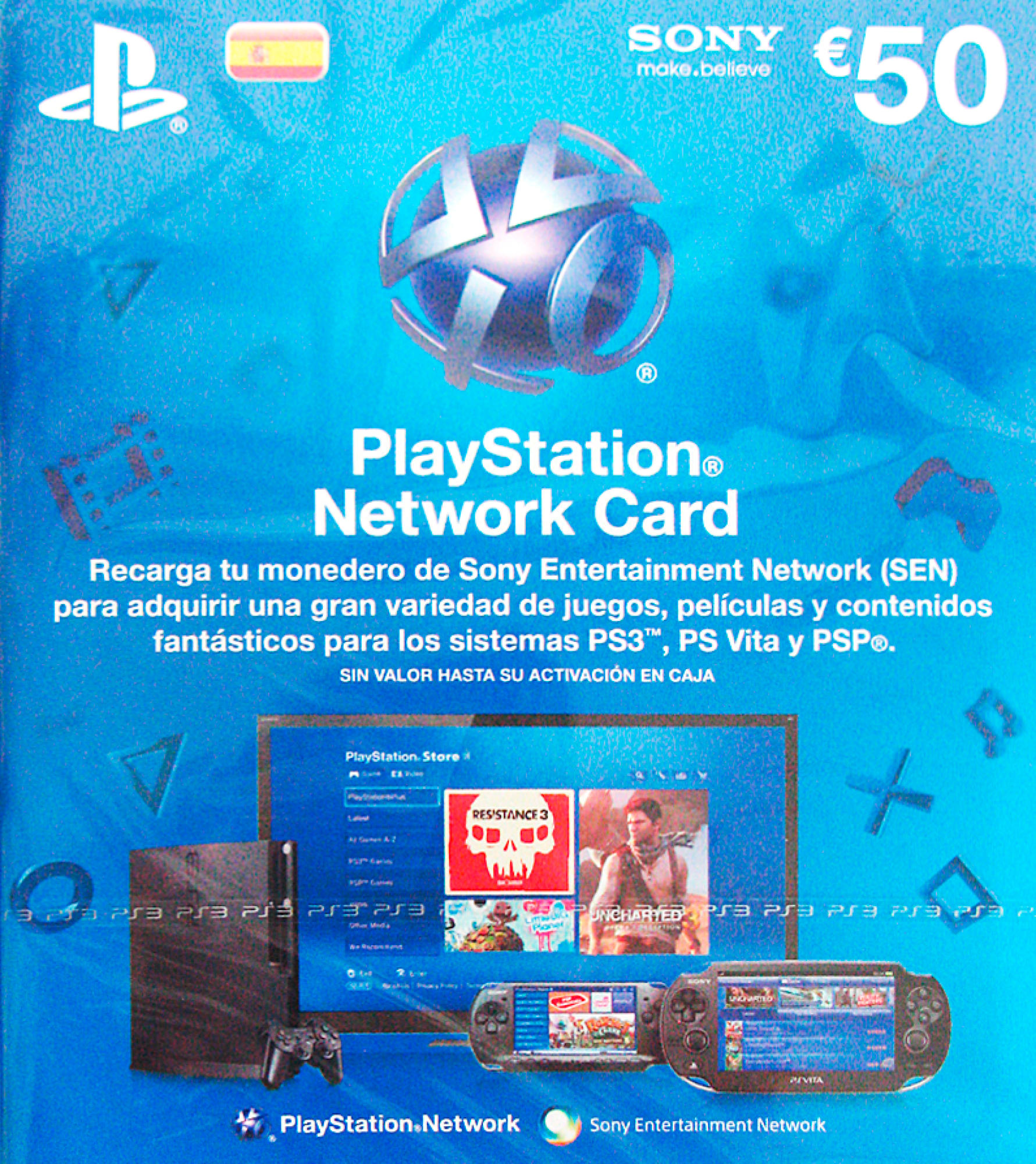 Tarjeta - Sony - PlayStation Plus, Tarjeta Prepago 50€