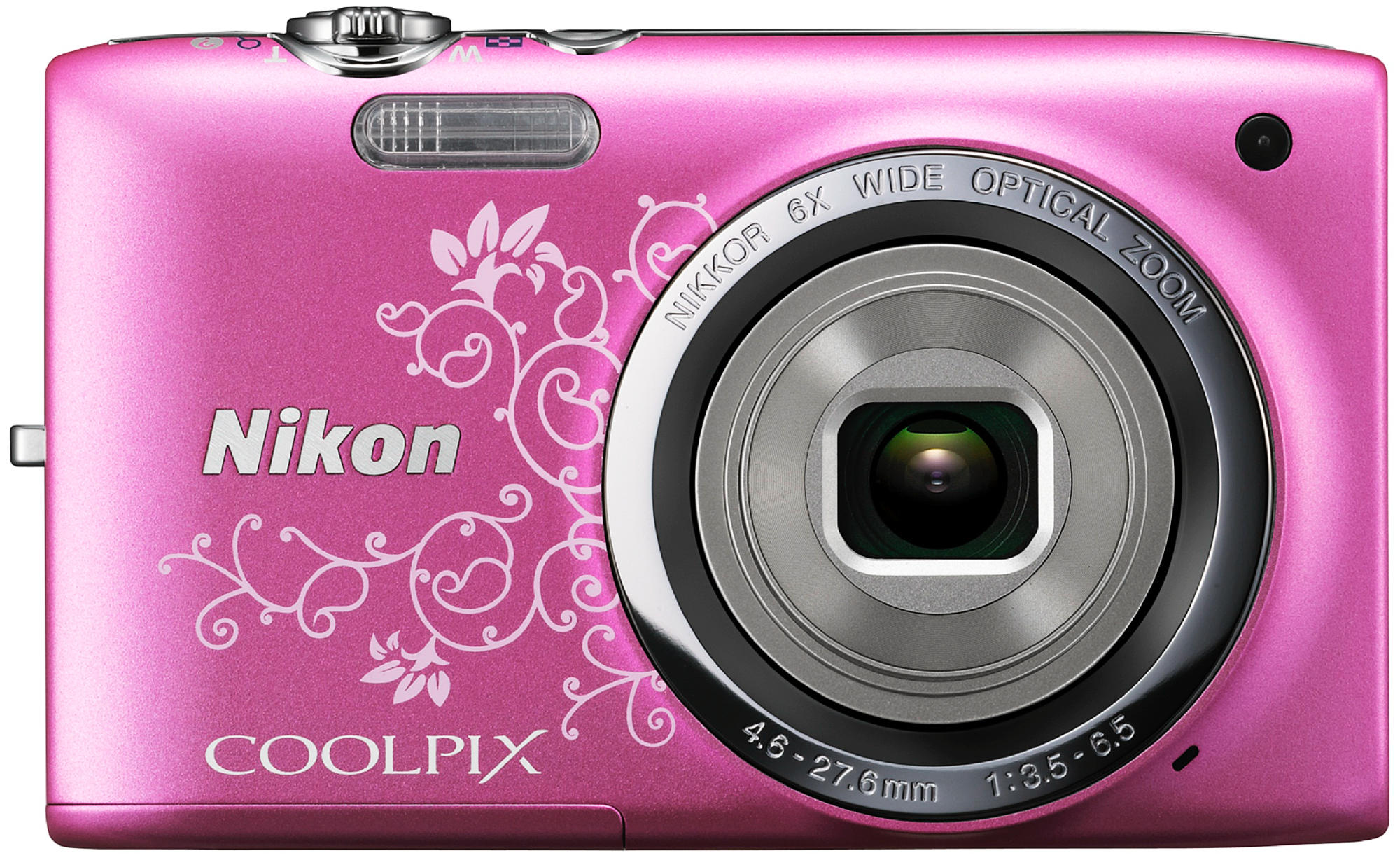 Cámara - Nikon Coolpix S2700 Rosa Line Art, LCD 2.7 pulgadas, 16 Megapíxeles