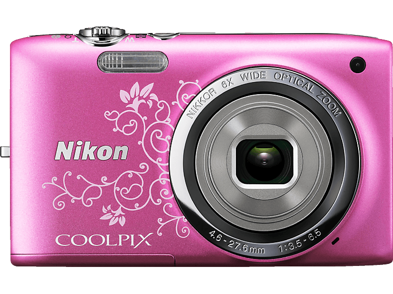 Cámara Nikon Coolpix S2700 Rosa Line Art, LCD 2.7 pulgadas, 16