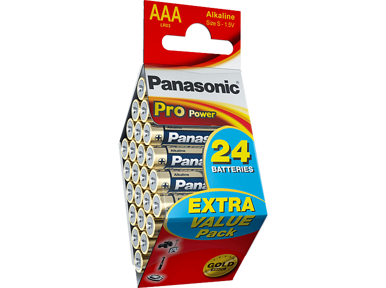 PANASONIC BATTERY AAA-Batterijen Pro Power Battery 24-Pack (LR03PPG/24 PT)