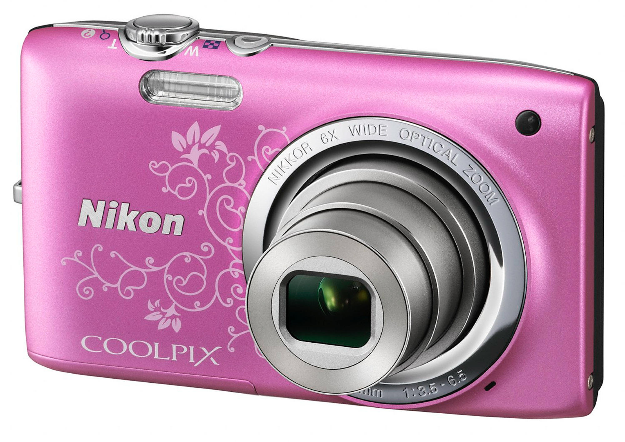 Cámara - Nikon Coolpix S2700 Rosa Line Art, LCD 2.7 pulgadas, 16 Megapíxeles