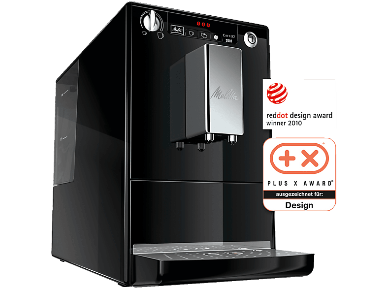 Melitta E 950-101 Caffeo Solo Kaffeevollautomat (Schwarz, Stahl-Kegelmahlwerk, 15 bar) — Foto 2 von 4