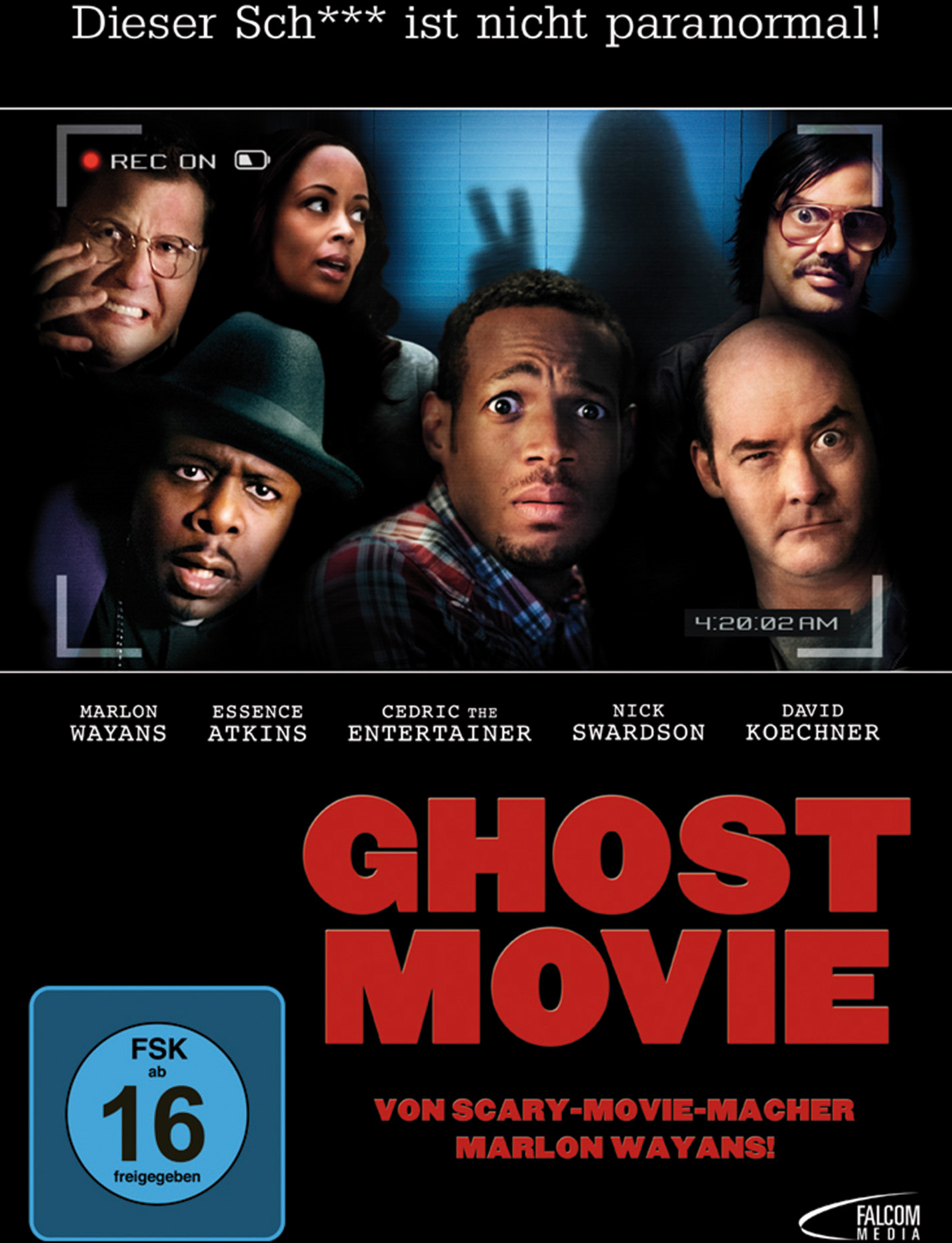 Filmplakat von Ghost Movie, einer Horror-Komödie. Es zeigt eine Besetzung von Schauspielern mit ängstlichen Ausdrücken.