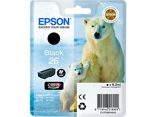 EPSON C13T26014010 - Cartuccia ad inchiostro (Nero)