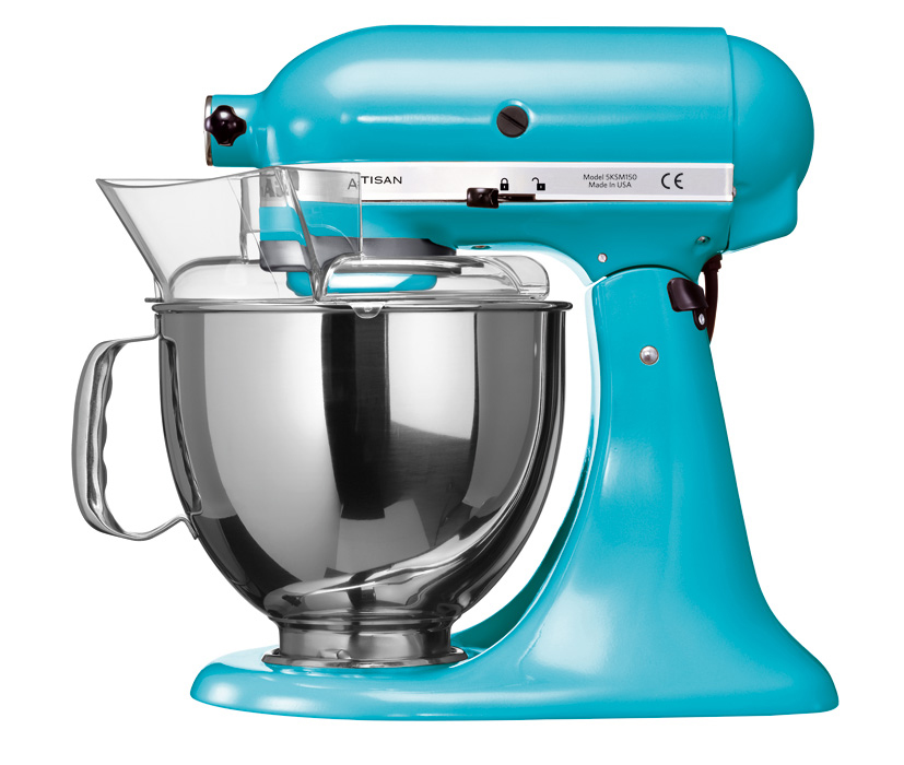 KITCHENAID 5KSM150PSECL Artisan Küchenmaschine Blau (Rührschüsselkapazität: 4,83 l, 300 Watt)