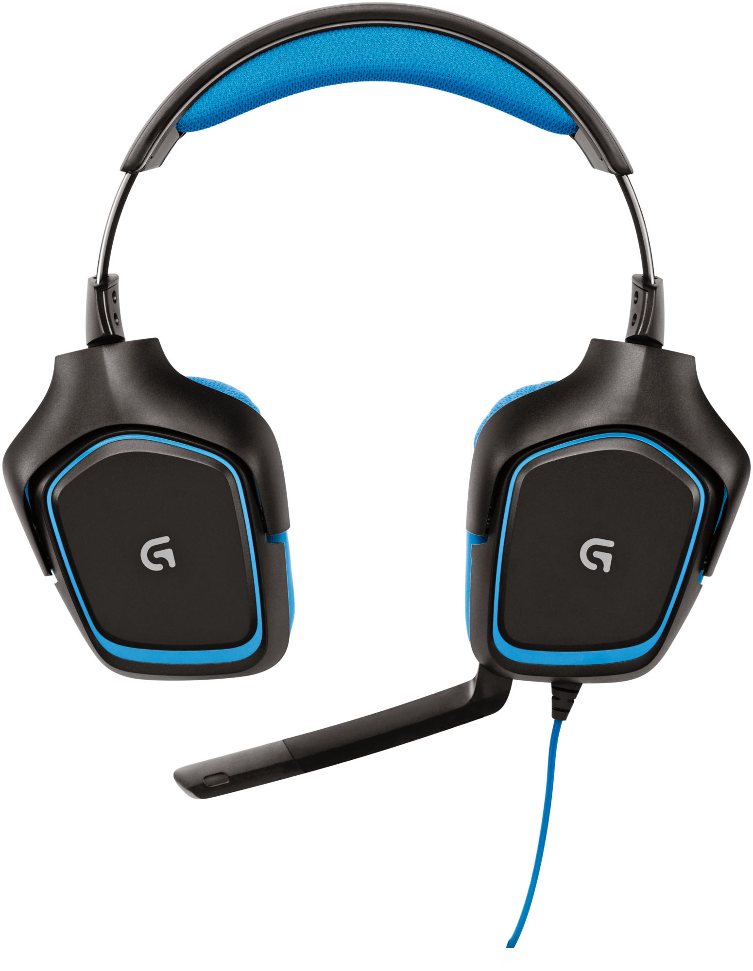 LOGITECH G430, Over-ear Headset Schwarz/Blau