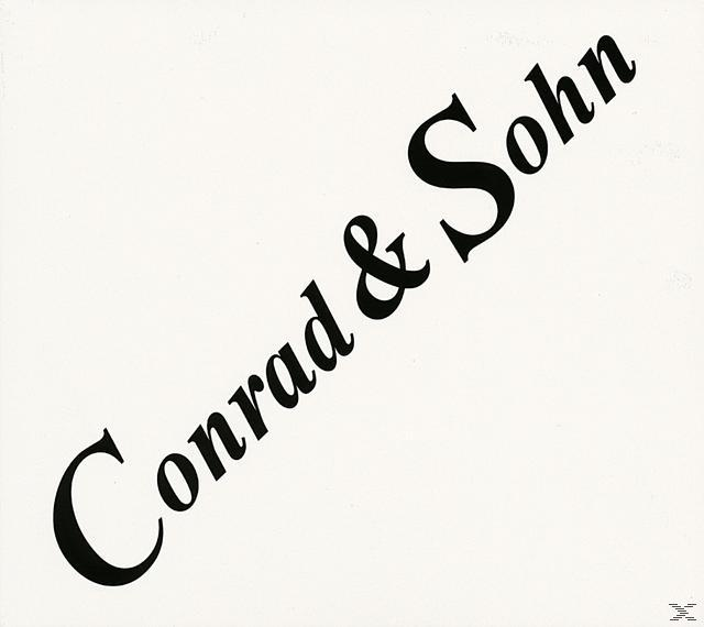 Conrad & Sohn Logo in Schwarz auf weißem Hintergrund, diagonal geneigt.