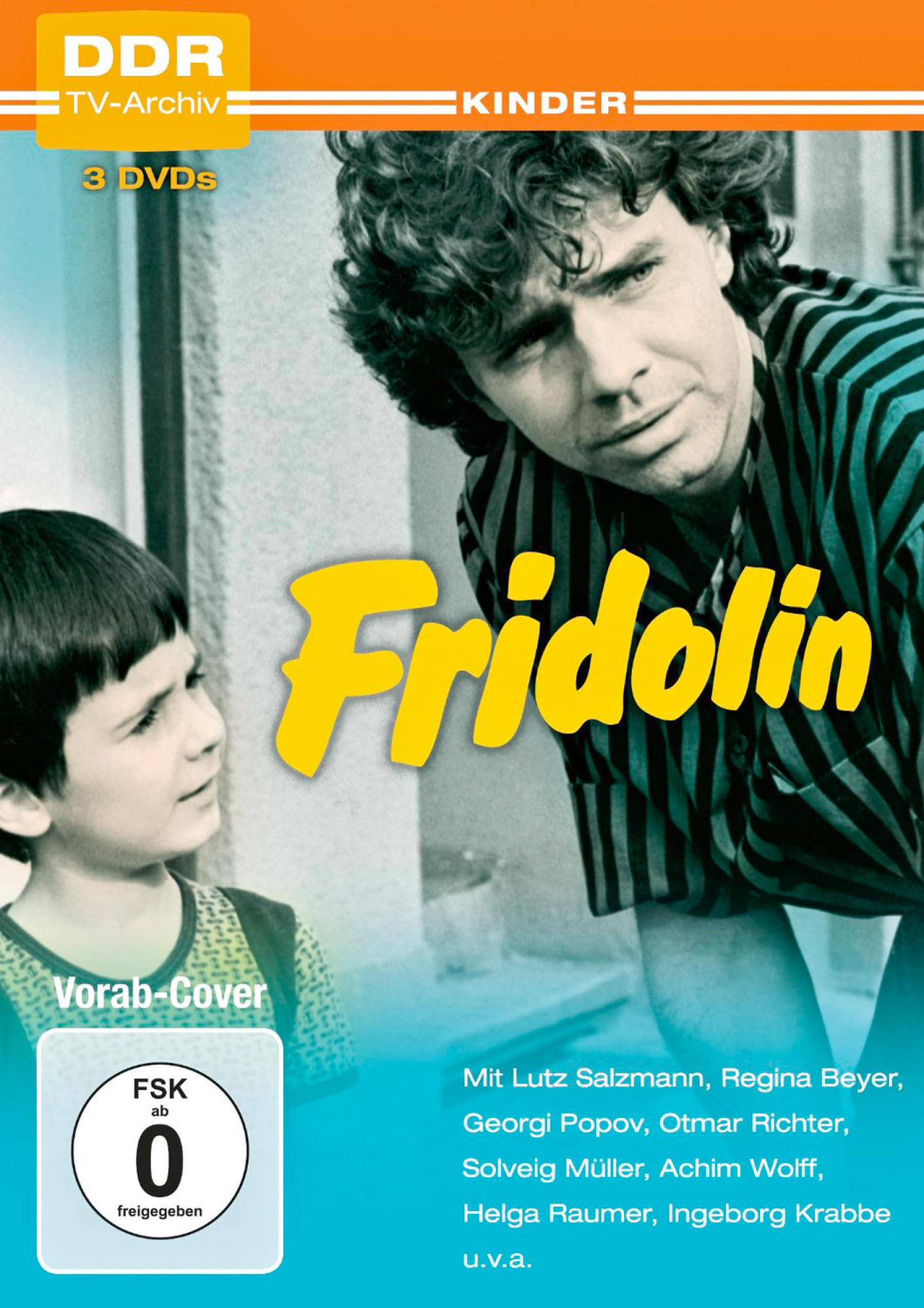 DVD-Cover, zwei Personen, gelber Text, blauer Hintergrund.
