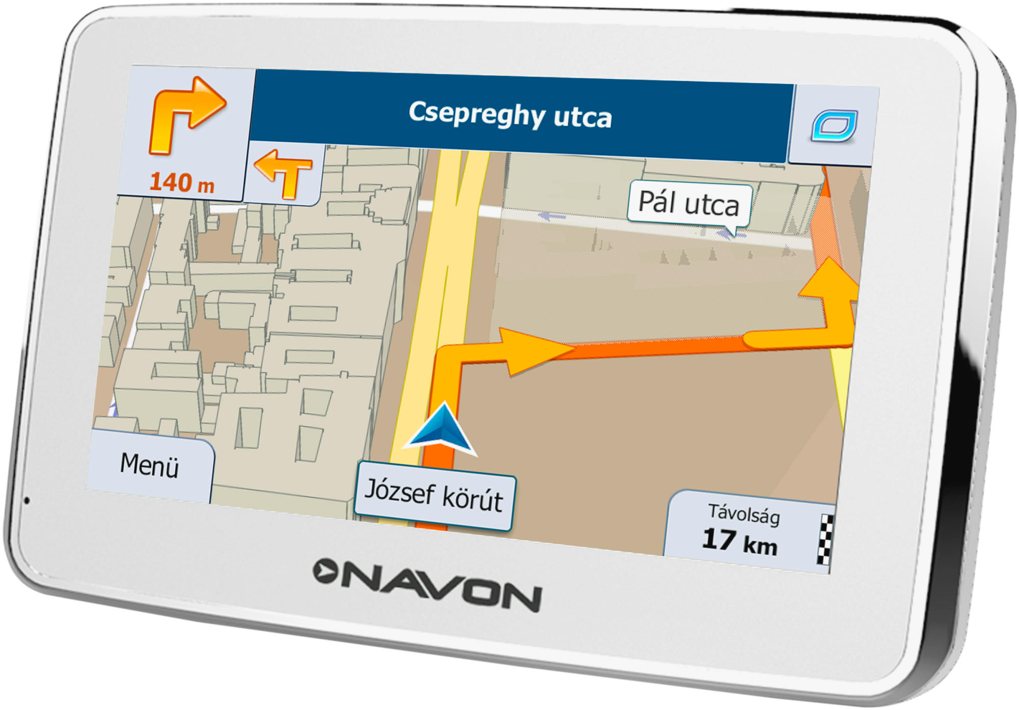 NAVON N490 PLUS White navigáció + iGO Magyarország térkép