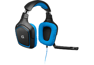 Auriculares gaming - Logitech G430, Sonido Dolby 7.1, Micrófono, Azul
