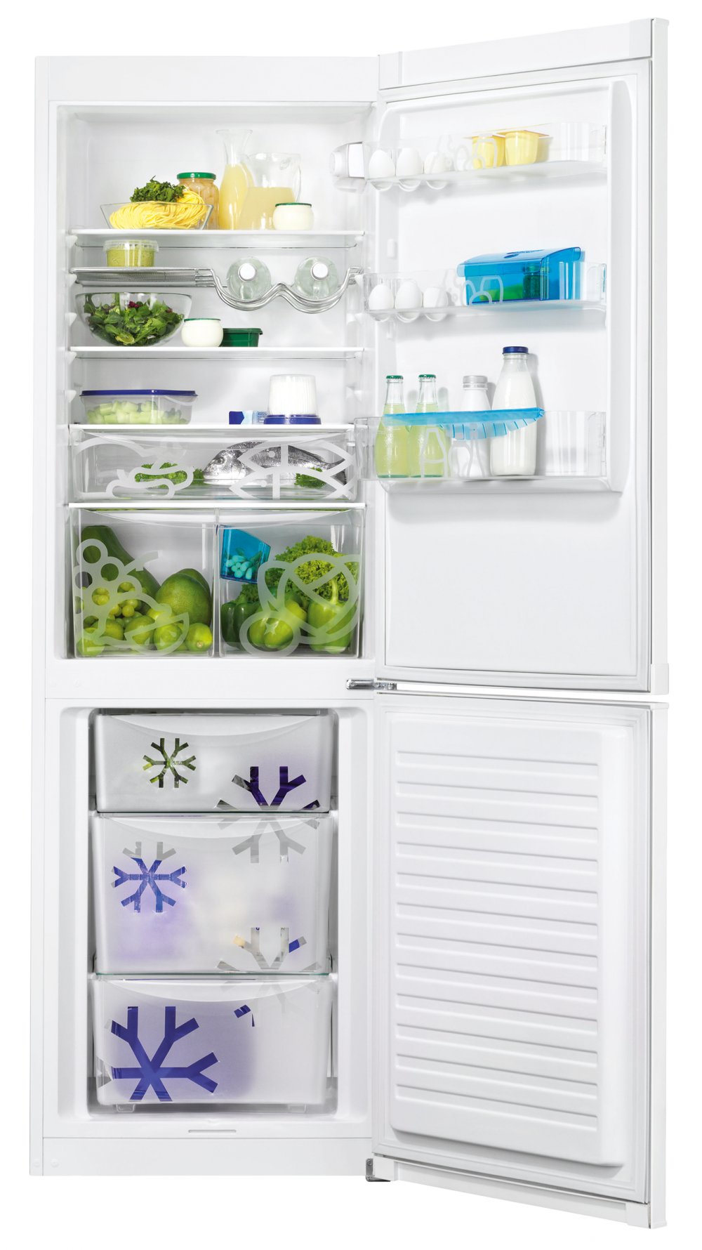 ZANUSSI ZRB36104WA Kombinált hűtőszekrény, 185 cm, A++