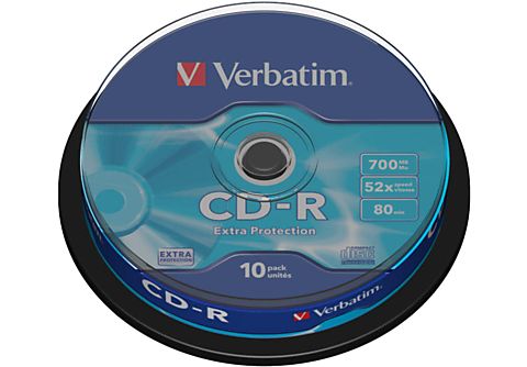 VERBATIM Rohlinge Extra Protection CD-R 80min/700MB 52x, 10er-Spindel (43437)