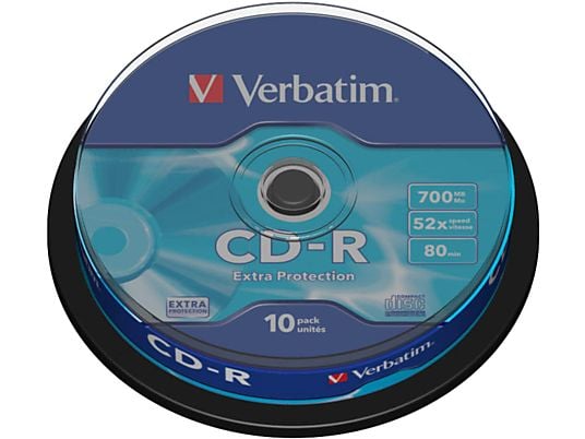 VERBATIM Rohlinge Extra Protection CD-R 80min/700MB 52x, 10er-Spindel (43437)