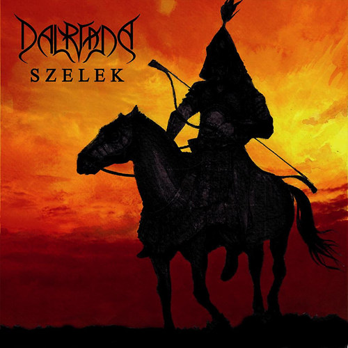 Album borítója egy harcossal a lovon. Naplemente a háttérben.