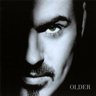 Album borító: George Michael arca, egy zöld szemmel. Szöveg: Older.