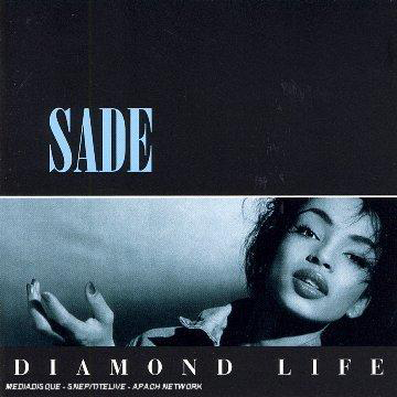 Album borító egy nő arcával. A szöveg: 'Sade Diamond Life'.