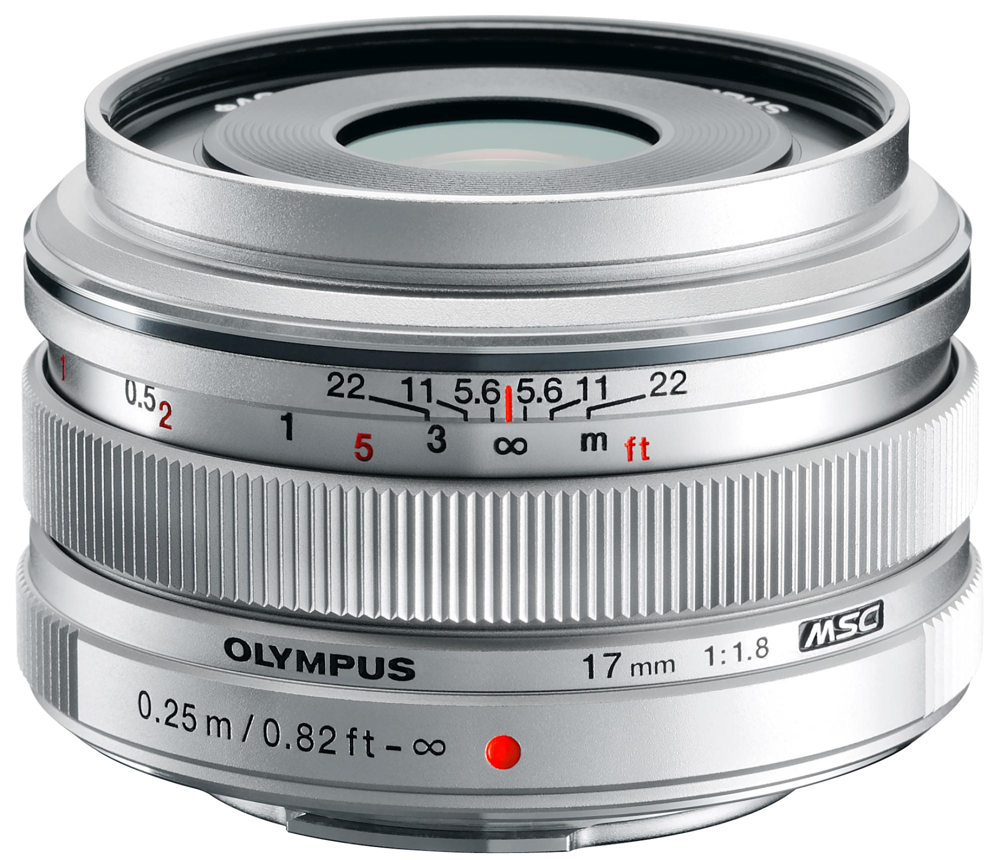 OLYMPUS Zuiko Pen M 17 mm - 17 mm f/1.8 MSC (Objektiv für Micro-Four-Thirds, Silber)
