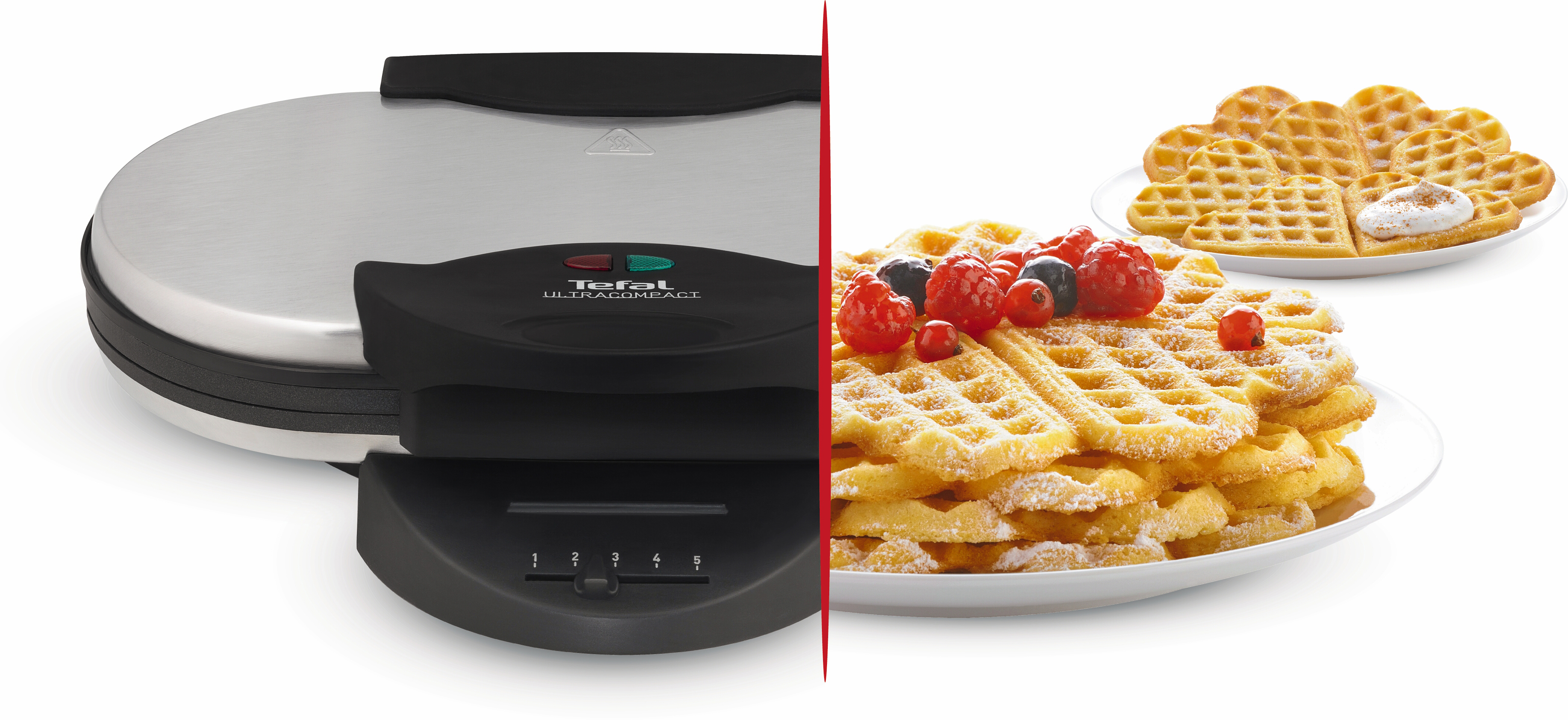 TEFAL WM 311 D Waffeleisen Edelstahl