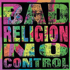 Albumcover für "Bad Religion" mit farbigem Text auf schwarzem Hintergrund.
