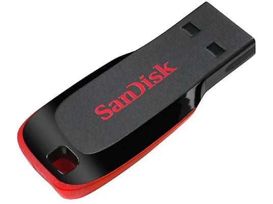 SANDISK CRUZER BLADE 32GB USB2 BLACK/RED - USB-Stick  (32 GB, Schwarz/Rot)
