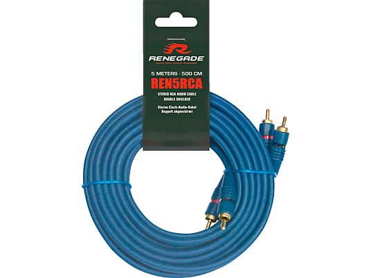 RENEGADE REN5RCA 5 m - Cinchkabel (Blau)