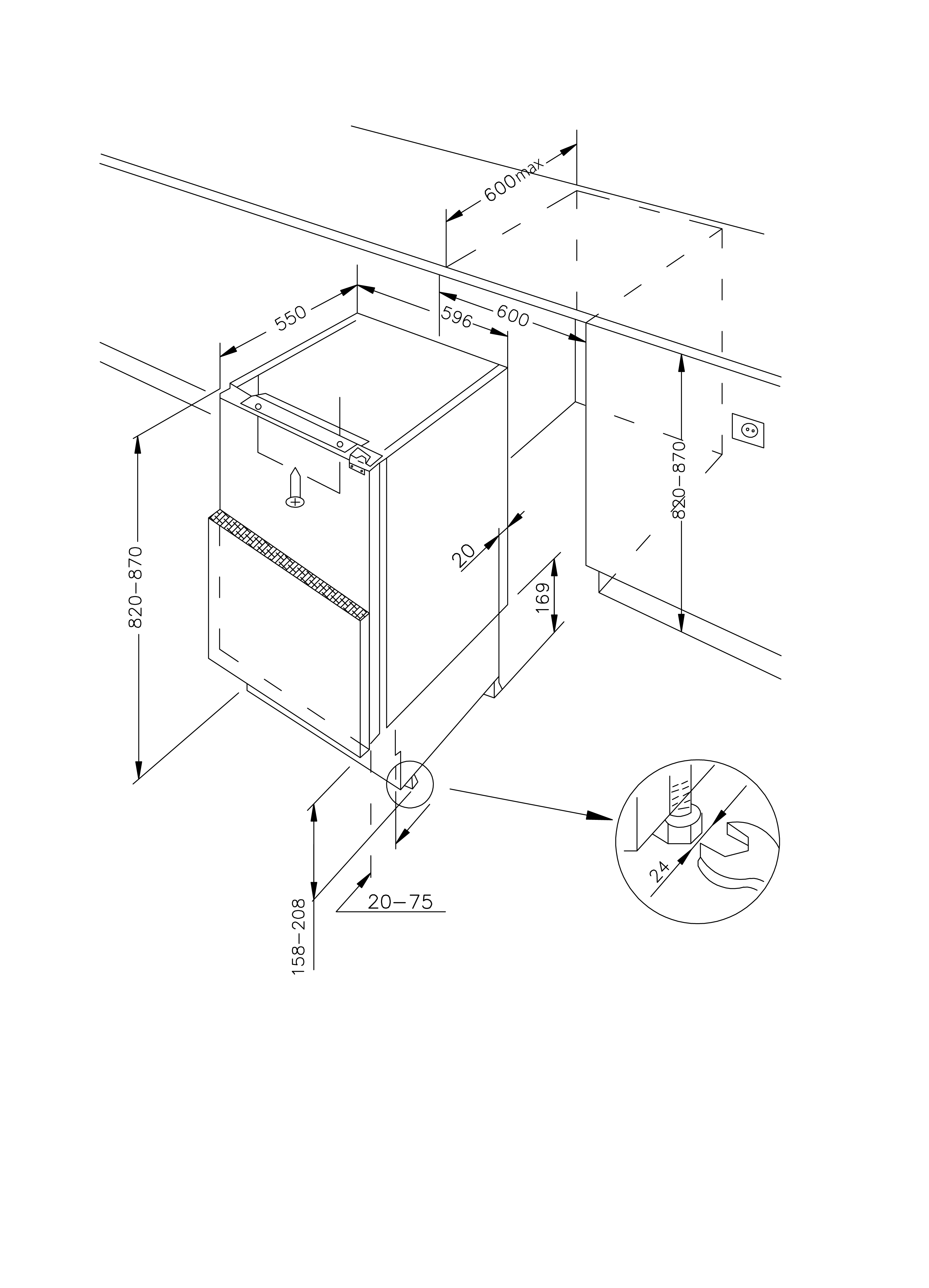 AMICA UKS 16158 Kühlschrank (111 l, E, 818 mm hoch, Weiß)