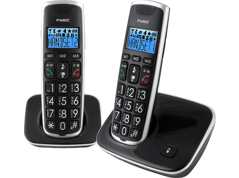 FYSIC Draadloze telefoon Big Buttor Twin set (FX-6020)