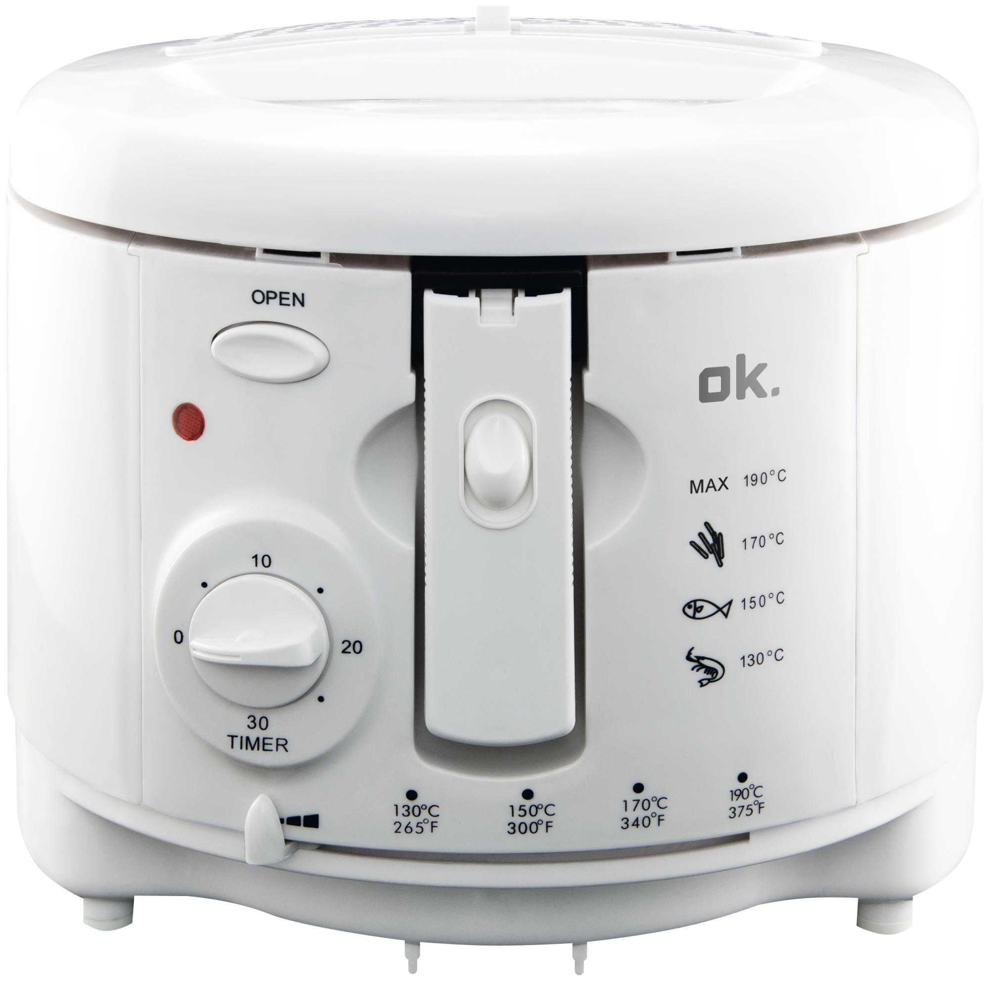 OK. ODF 102 W Friteuse 2000 Watt Weiß