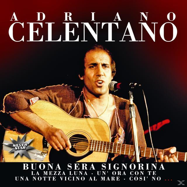 Albumcover von Adriano Celentano, der Gitarre spielt, Titel oben und Titelliste unten.