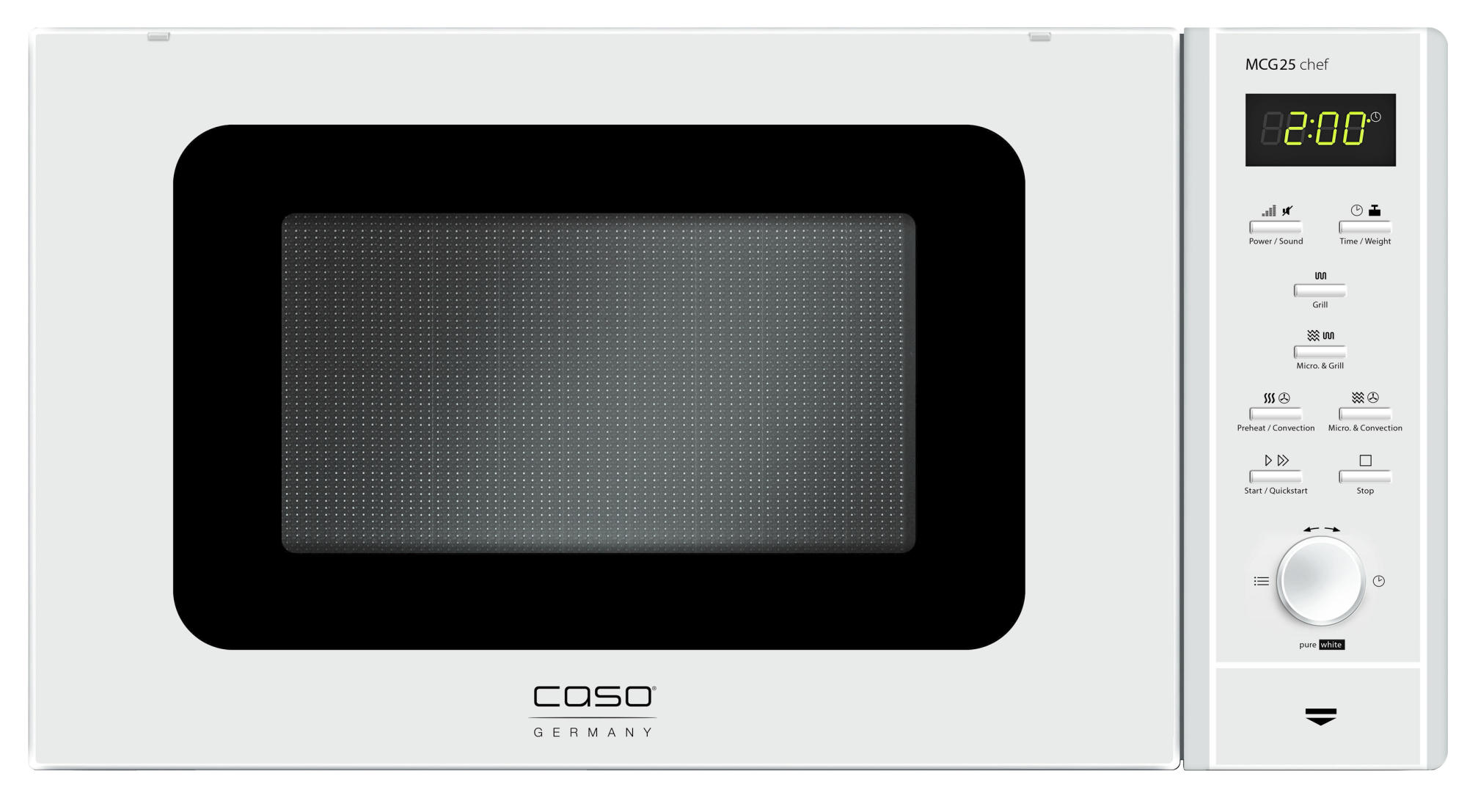 CASO MCG25 Chef pure white, Mikrowelle (Grillfunktion)