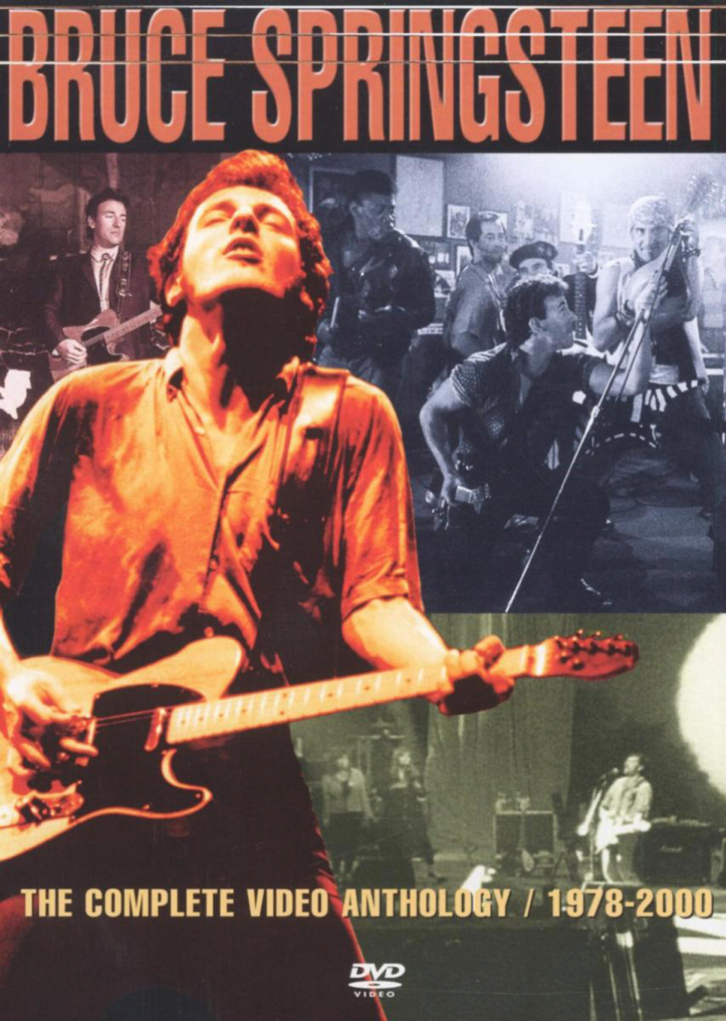 DVD-Cover. Bruce Springsteen spielt Gitarre mit seiner Band. Hintergrund enthält Live-Performance-Aufnahmen.