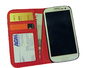 AGM Flipstyle für Samsung Galaxy S3, i9300 Rot, Bookcover, Rot