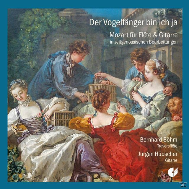 Albumcover: Personen in historischer Kleidung, Noten, Text: Der Vogelfänger bin ich ja.