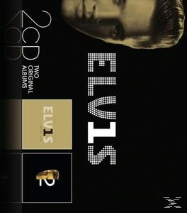 Albumcover mit Elvis' Gesicht und dem Text 'ELVIS' in großen Buchstaben.