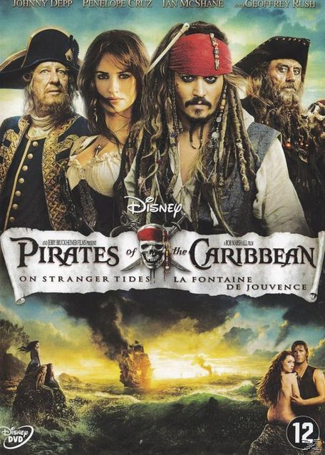 Pirates of the Caribbean: On Stranger Tides DVD-hoes, met Johnny Depp en Penelope Cruz.