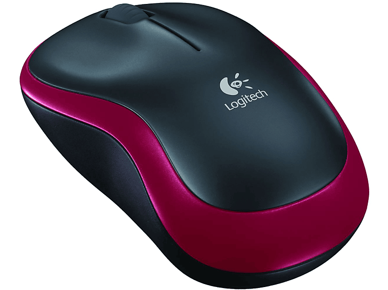 LOGITECH M185 USB Alıcılı Kompakt Kablosuz Mouse - Kırmızı