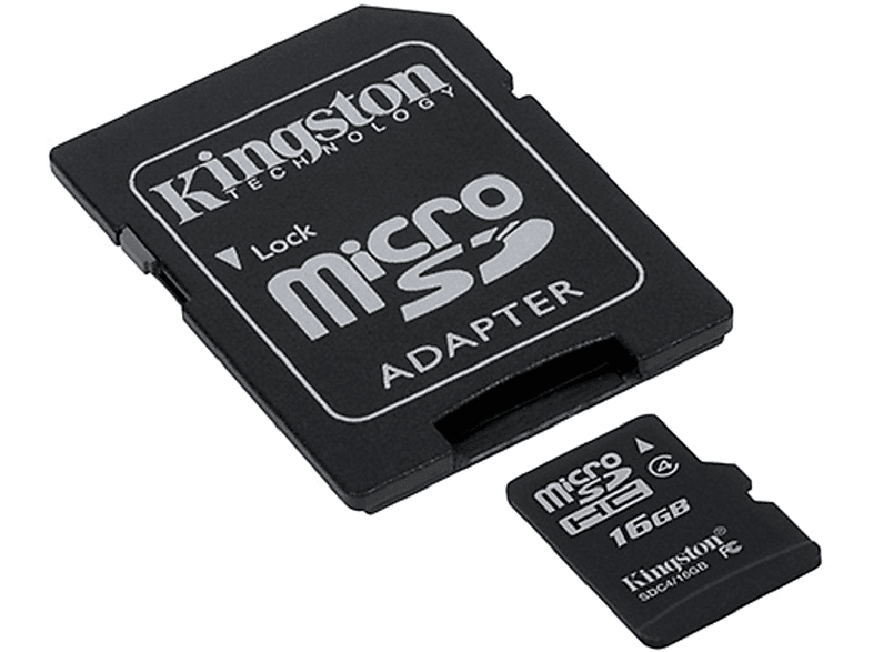 KINGSTON 16GB Micro SDHC CLASS 4 Adaptörlü Hafıza Kartı SDC4/16GB
