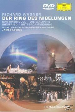 DVD-Cover mit Opernszene. Zeigt einen Regenbogen, Figuren und einen Mann mit Schwert auf einer Bühne.