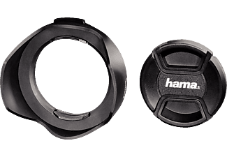 HAMA hama paraluce con copriobiettivo, universale, 55 mm - Paraluce con copriobiettivo (Nero)