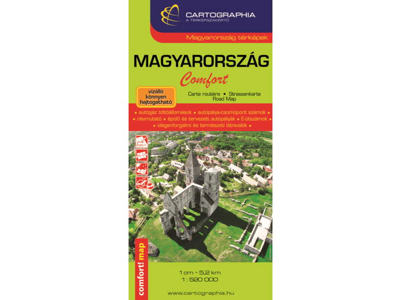 Magyarorszag Comfort Terkep 1 520000 Vizallo Konnyen Hajtogathato