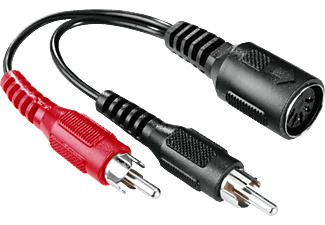 HAMA 122378 ADAPTER A-RCA/5-POL DIN M/F - Audio Adapter (Schwarz)